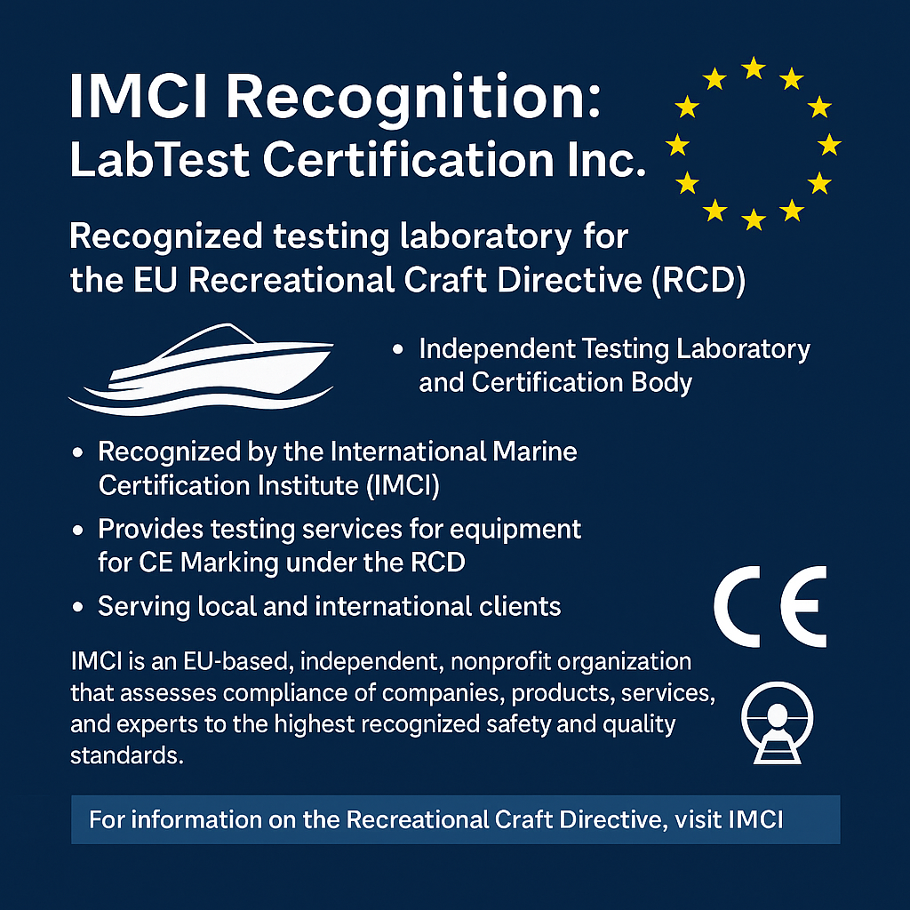 LabTest EU Recreational Craft Directive (RCD)