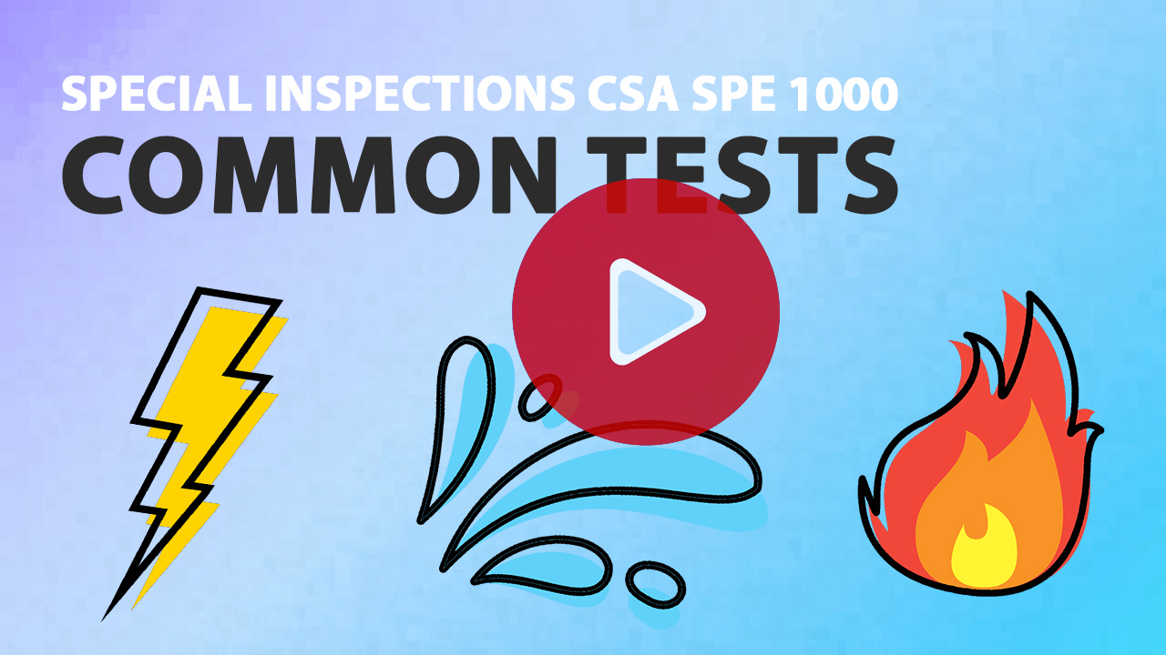 Common Tests for CSA SPE 1000rv