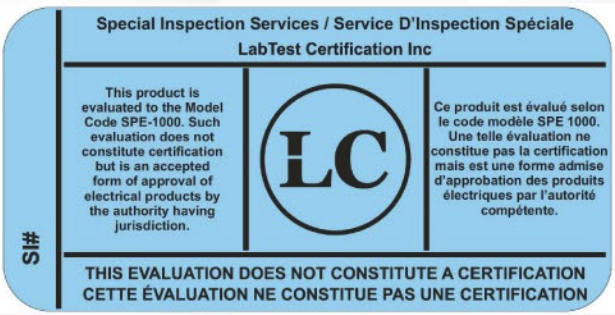 LC SPE1000 label