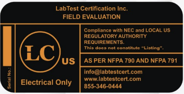 field evaluation label
