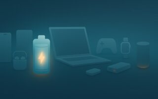 battery and devices in dark background with lightning sign | GPS: 49.158940, -122.962029