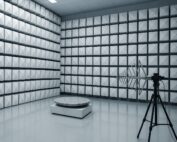 quiet lab test room with acoustic panels and camera labtest