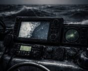 dark stormy sea navigation equipment labtest