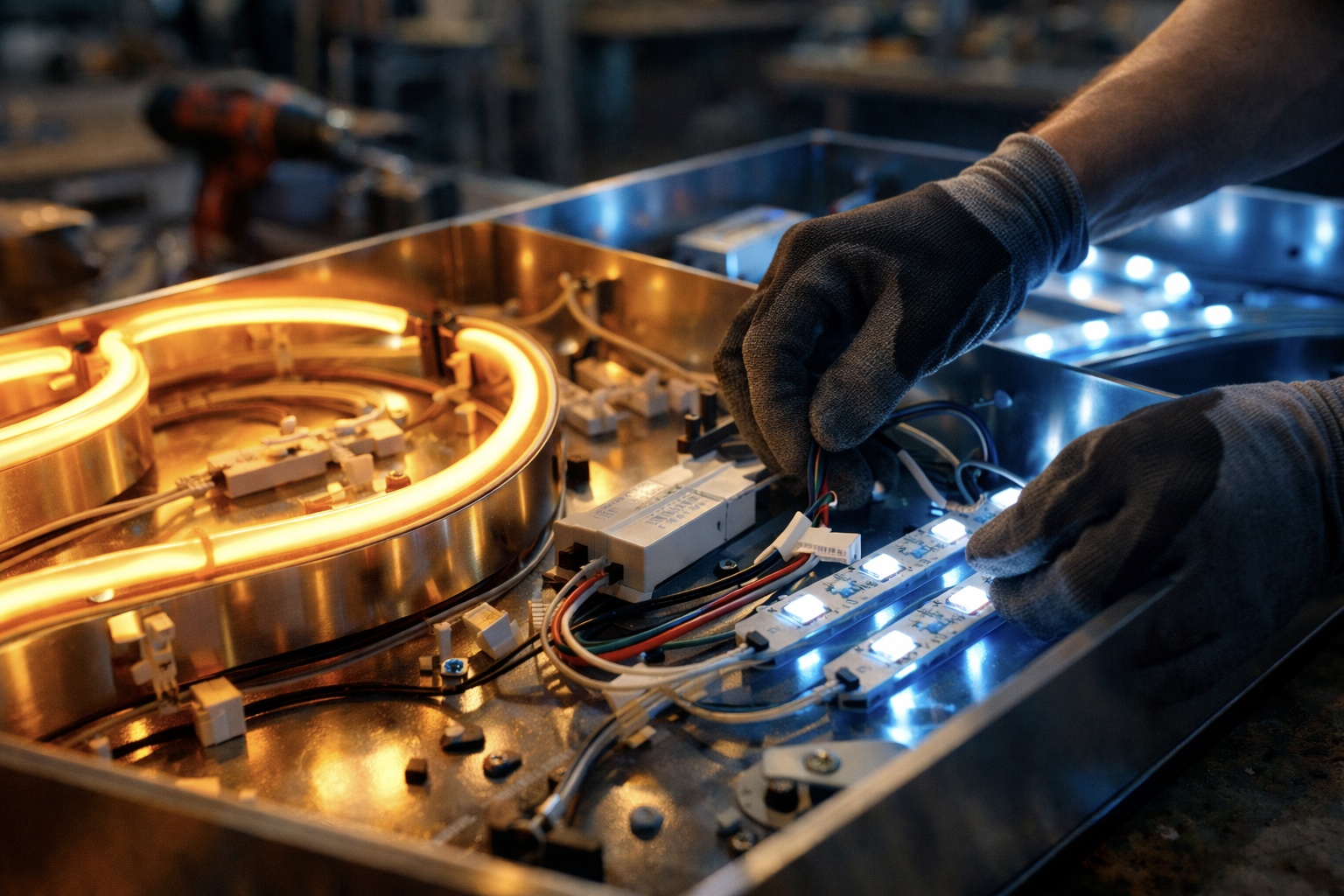 circuit wiring lights labtest manipulating components hands