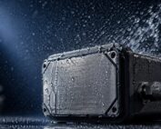 water resistant enclosure under lab test splashing water labtest